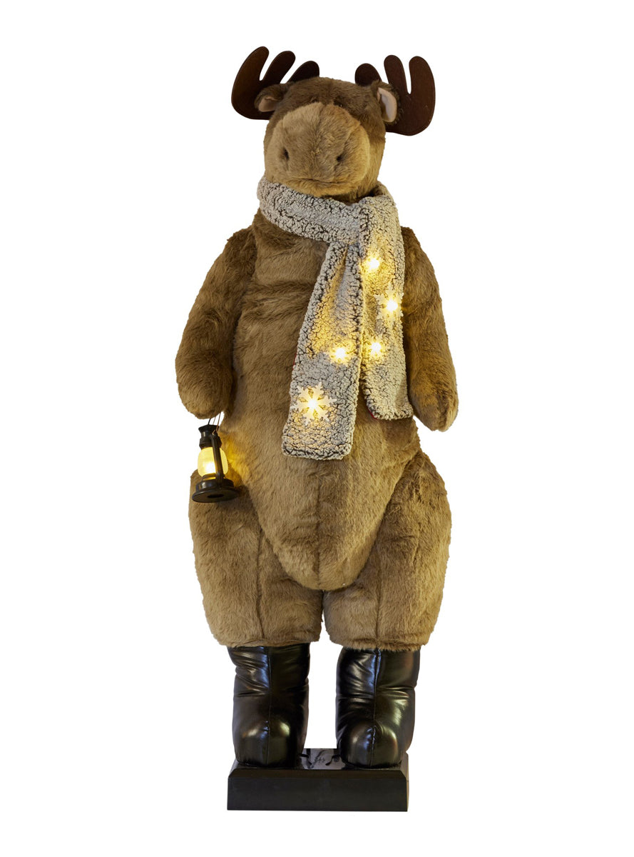 Animated Christmas Moose Decoration 150cm - Main Image
