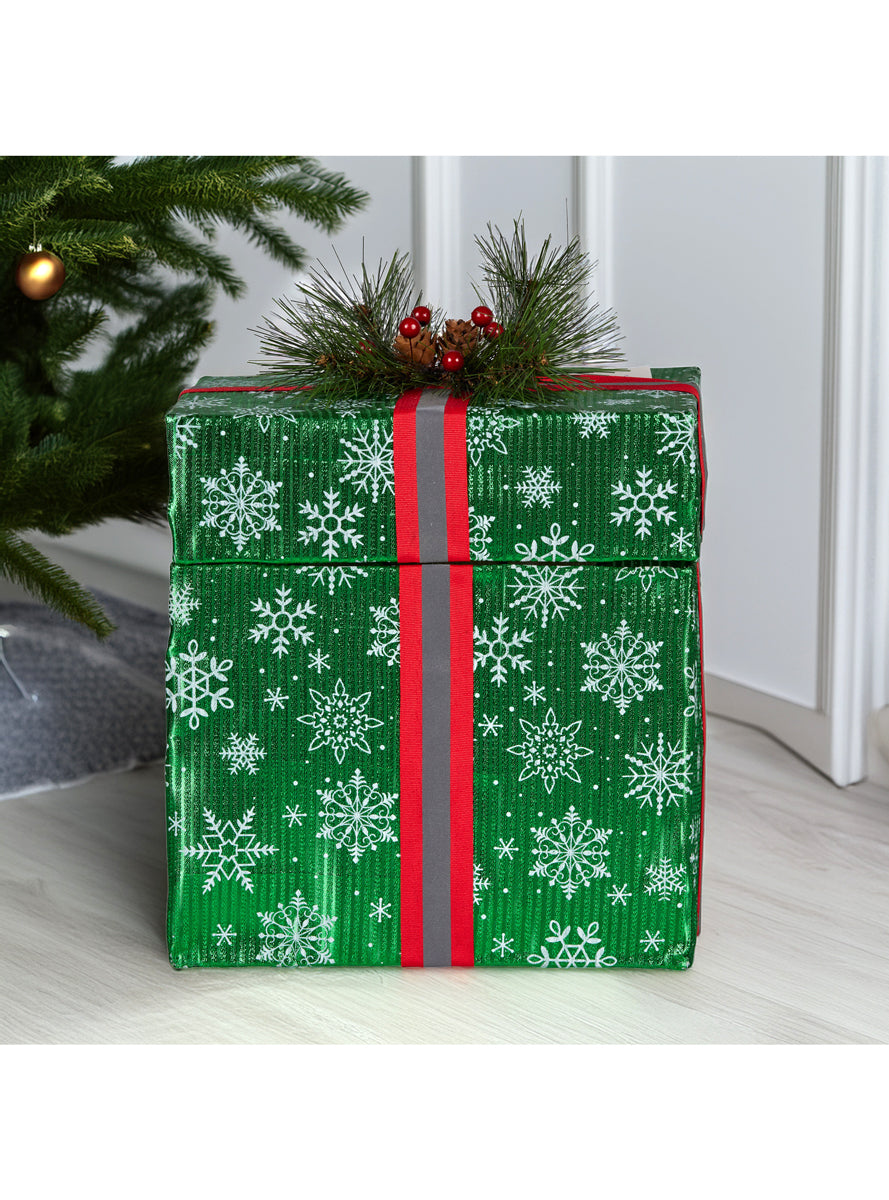 Animated Christabelle Light Up LED Elf in Box Christmas Decoration - Closed Lifestyle Image
