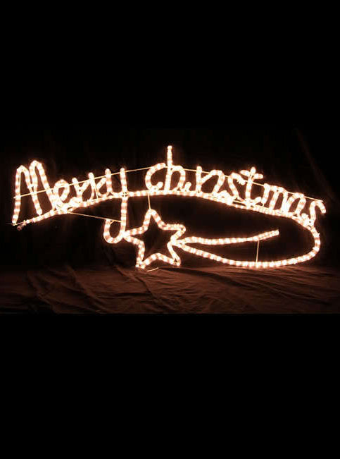 Animated Merry Christmas Rope Light Motif With Controller - Main Image