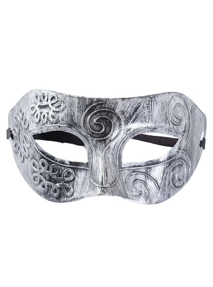 Antique Silver Adults Venetian Masquerade Mask - Main Image