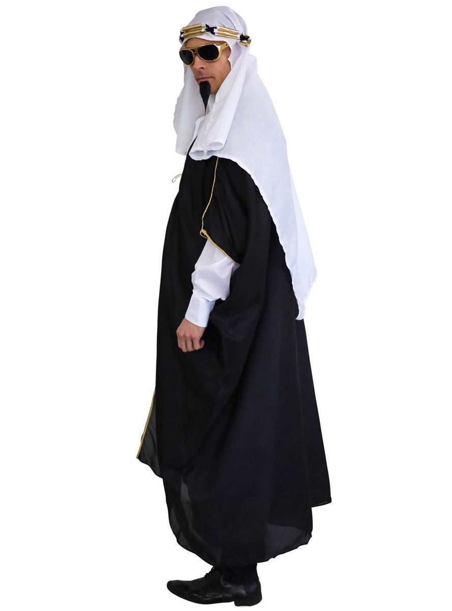 Arabian Sheikh Plus Size Mens Fancy Dress Costume - Side Image 