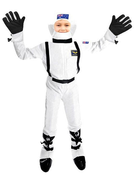 Astronaut Kids White Space Suit Costume - Main Image