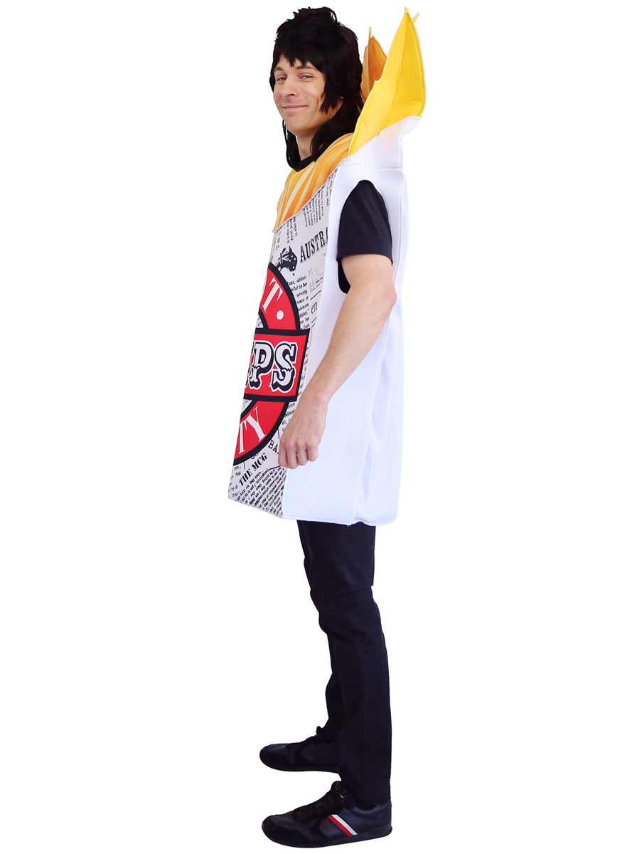 Aussie Hot Chips Novelty Adults Food Costume - Side Image