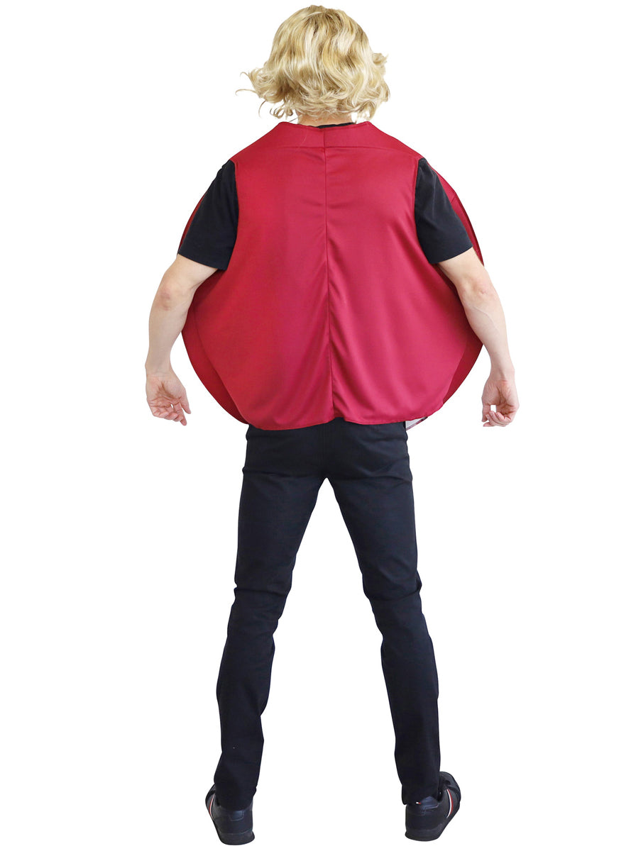 Aussie Red Cricket Ball Adults Costume - Back Image