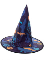 Orange and Blue Witch Hat with Halloween Print