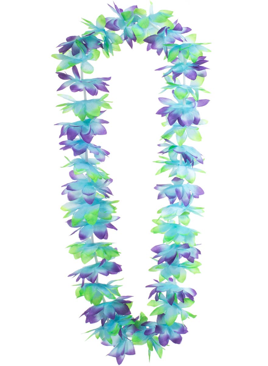 Purple and Blue Flower Lei
