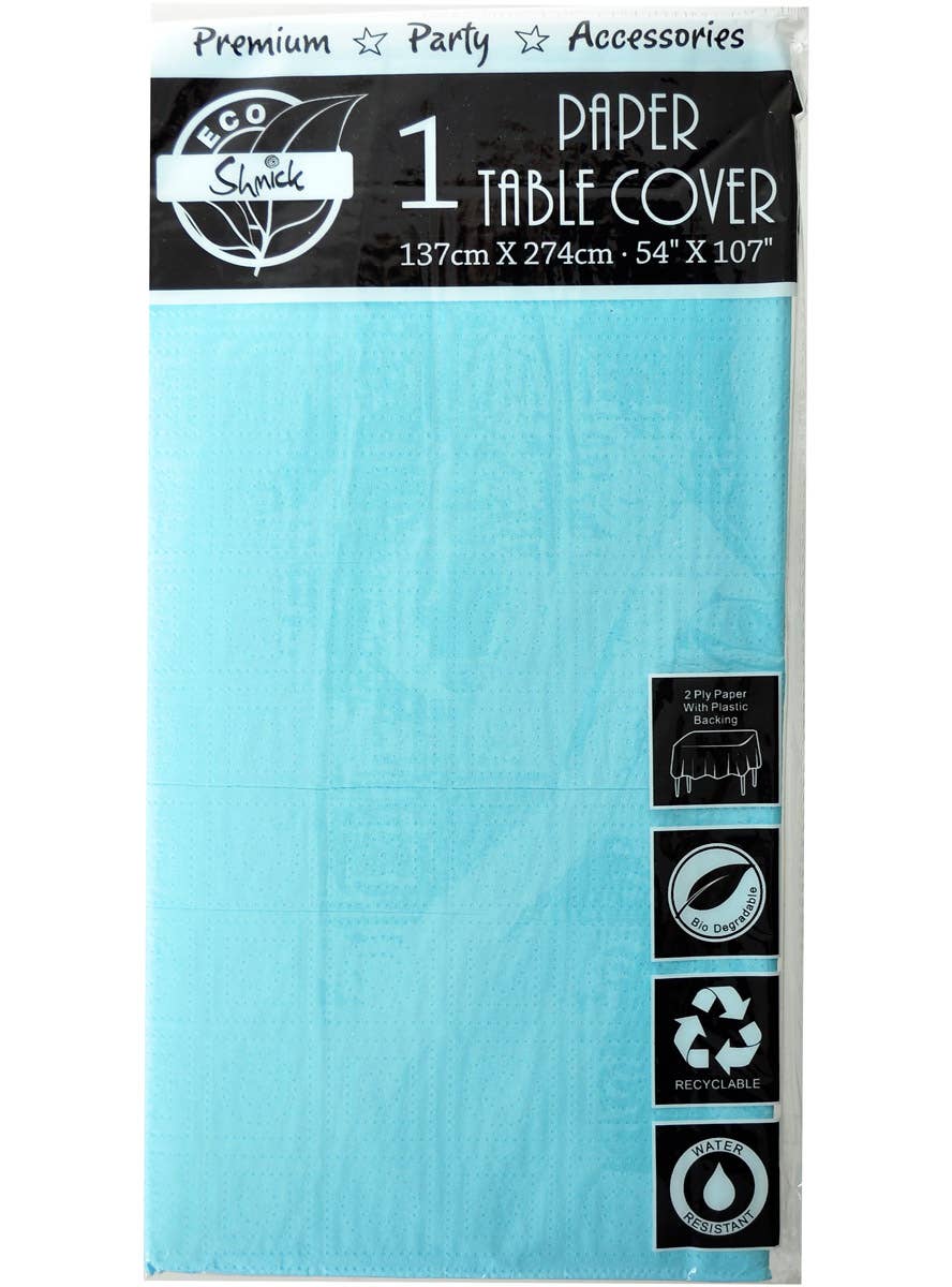 Image of Sky Blue Bio Degradable Paper Table Cover