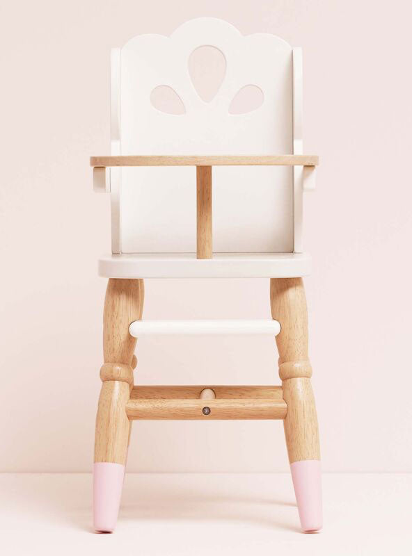Baby Doll Wooden High Chair Toy - Front Image