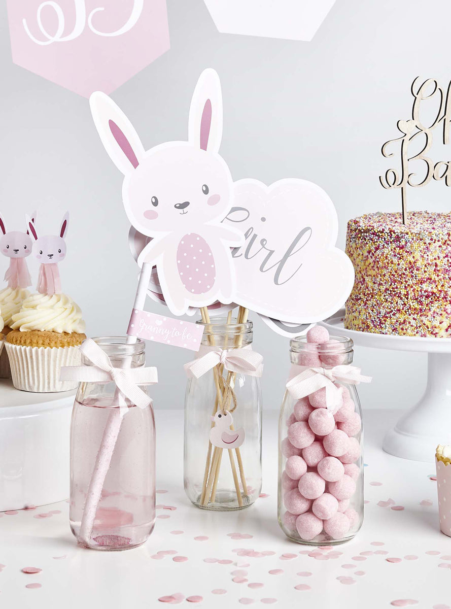Baby Shower 13 Pack Pink Photo Booth Props - Lifestyle Image 1
