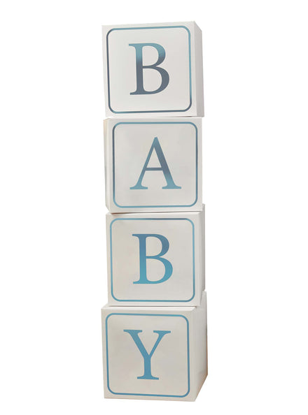 Baby Shower 4 Pack 23cm Blue Letter Blocks — Main Image