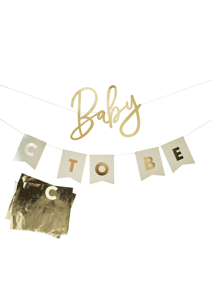 Baby To Be 220cm Long Golf Customisable Banner — Main Image