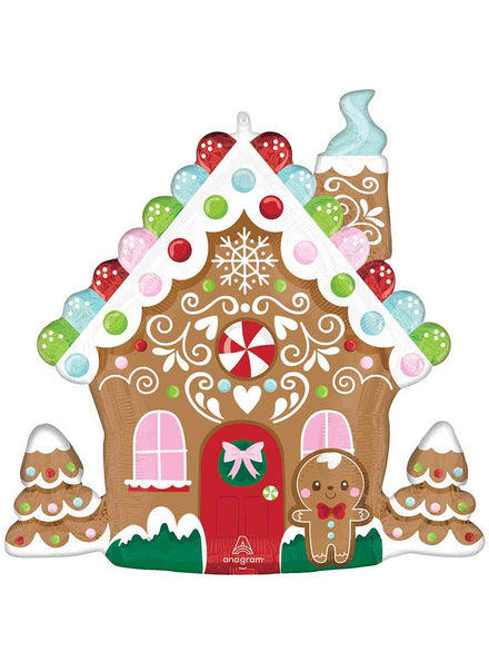 Christmas Gingerbread House Baking Spirits Bright 68cm Supershape Foil Balloon