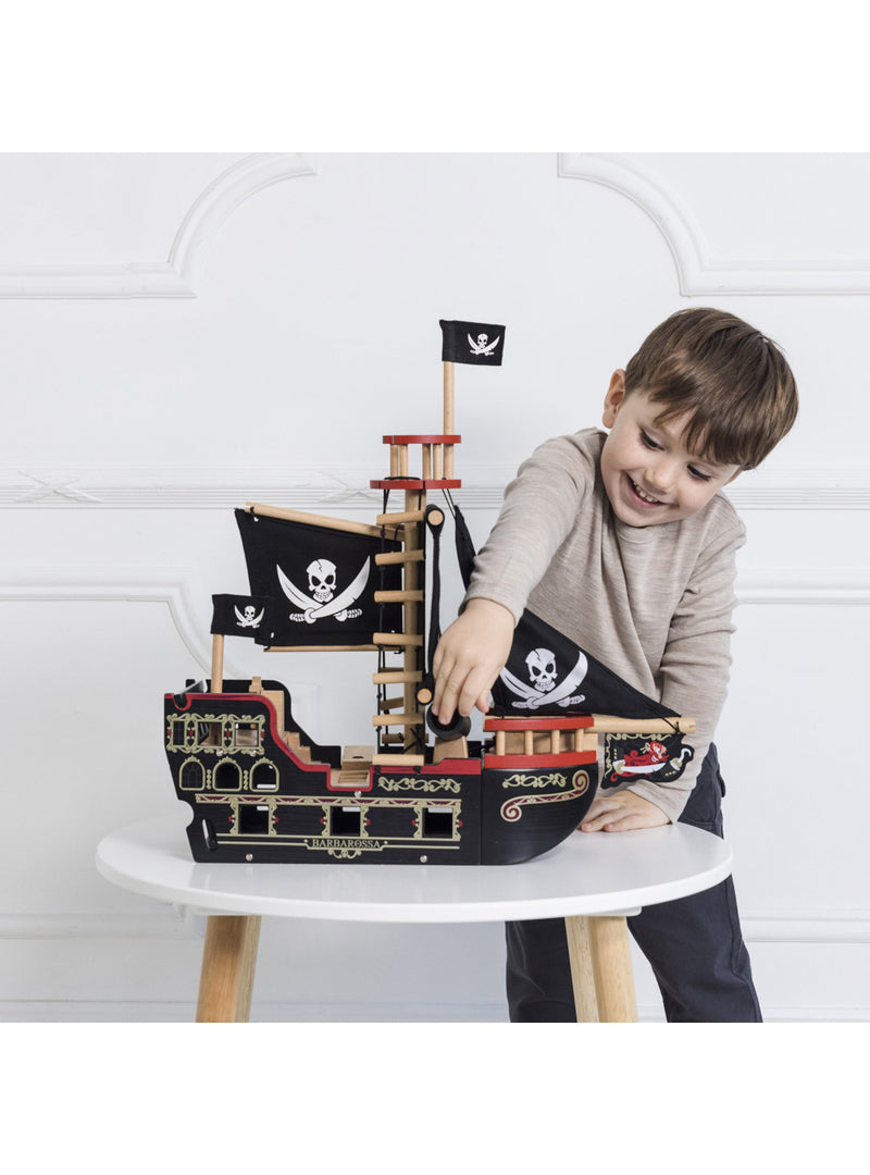 Barborossa Wooden Pirate Ship Toy Set