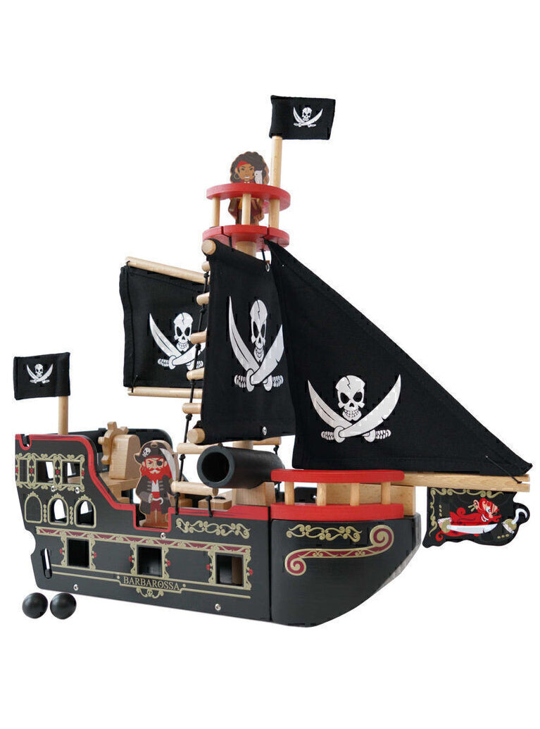 Barborossa Wooden Pirate Ship Toy Set