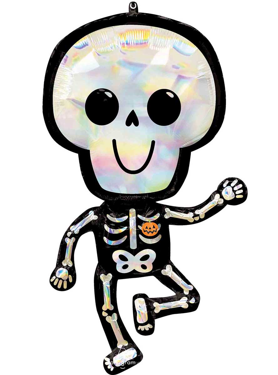 Halloween Bare Bones 93cm Skeleton Supershape Foil Balloon Decoration