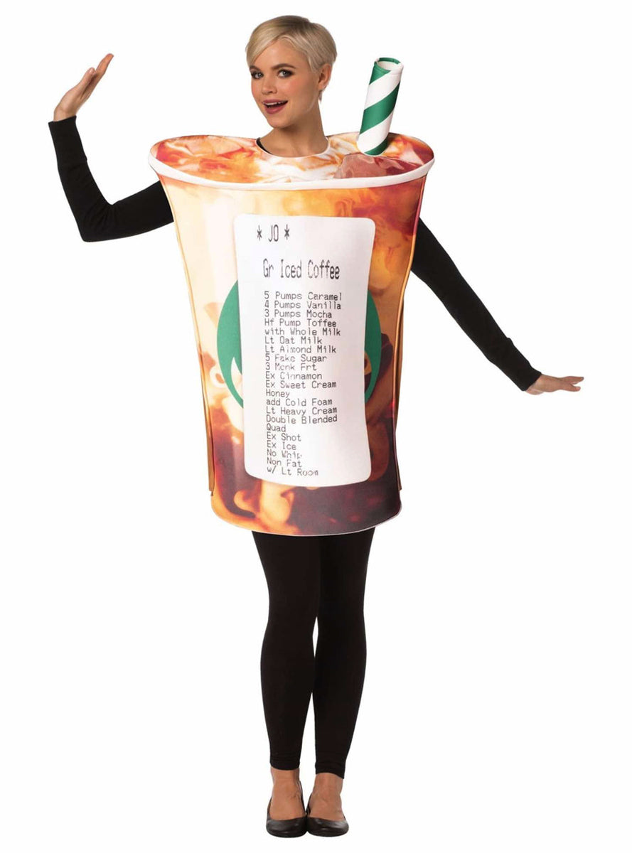 Baristas Nightmare Coffee Order Novelty Adults Costume - Alternative Image