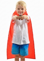 Energetic Red Kids Sports Day Costume Cape - main image