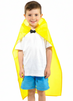 Cheerful Yellow Kids Sports Day Costume Cape - Main Image