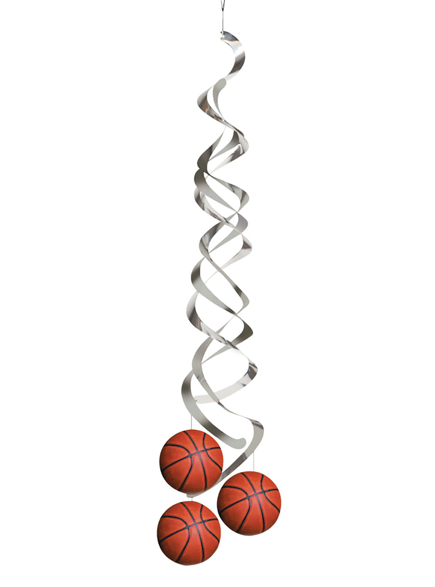Basketball 2 Pack Deluxe Hanging Party Decorations - Main Image