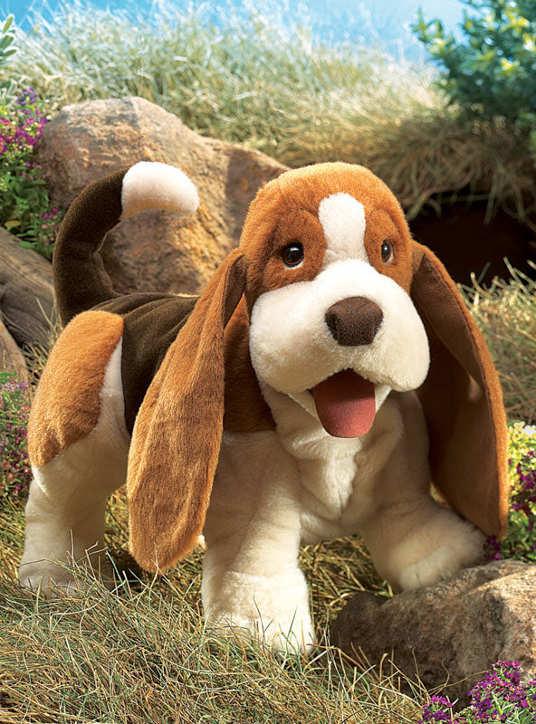 Basset Hound Dog Puppet - Lifestyle Image