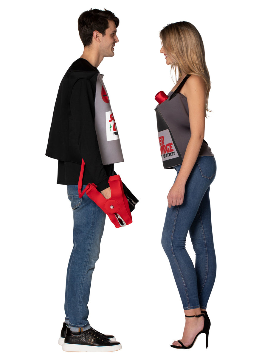 Battery and Jumper Cables Novelty Couples Costume - Side Image