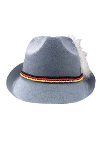 Bavarian Adults Grey Oktoberfest Costume Hat - Main Image