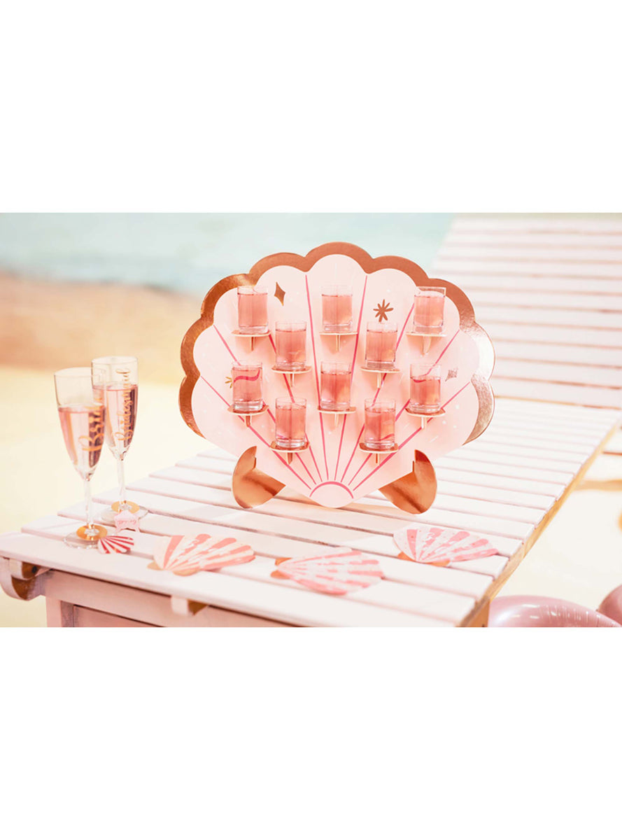 Beach Party 20 Pack Bride To Be Seashell Napkins — Lifestyle Image 2
