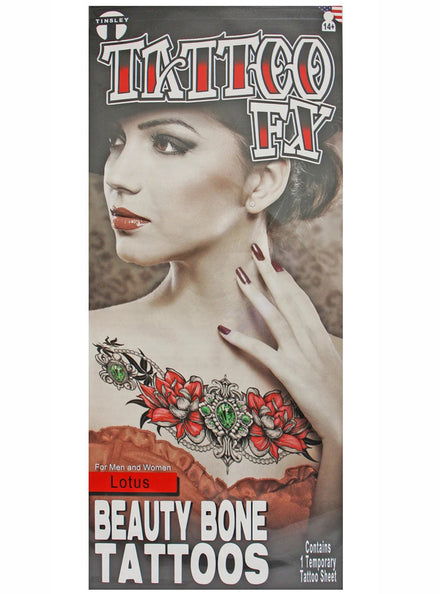 Beauty Bones Lotus Temporary Tattoo - Main Image