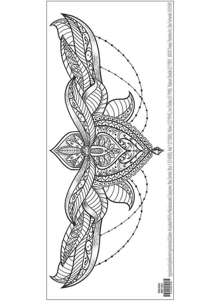 Beauty Bones Mandala Temporary Tattoo - Alternative Image