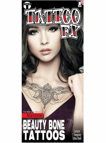 Beauty Bones Mandala Temporary Tattoo - Main Image