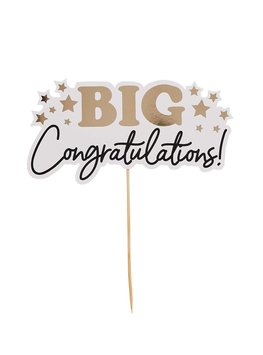 Big Congratulations 18cm Cake Topper — Alternative Image