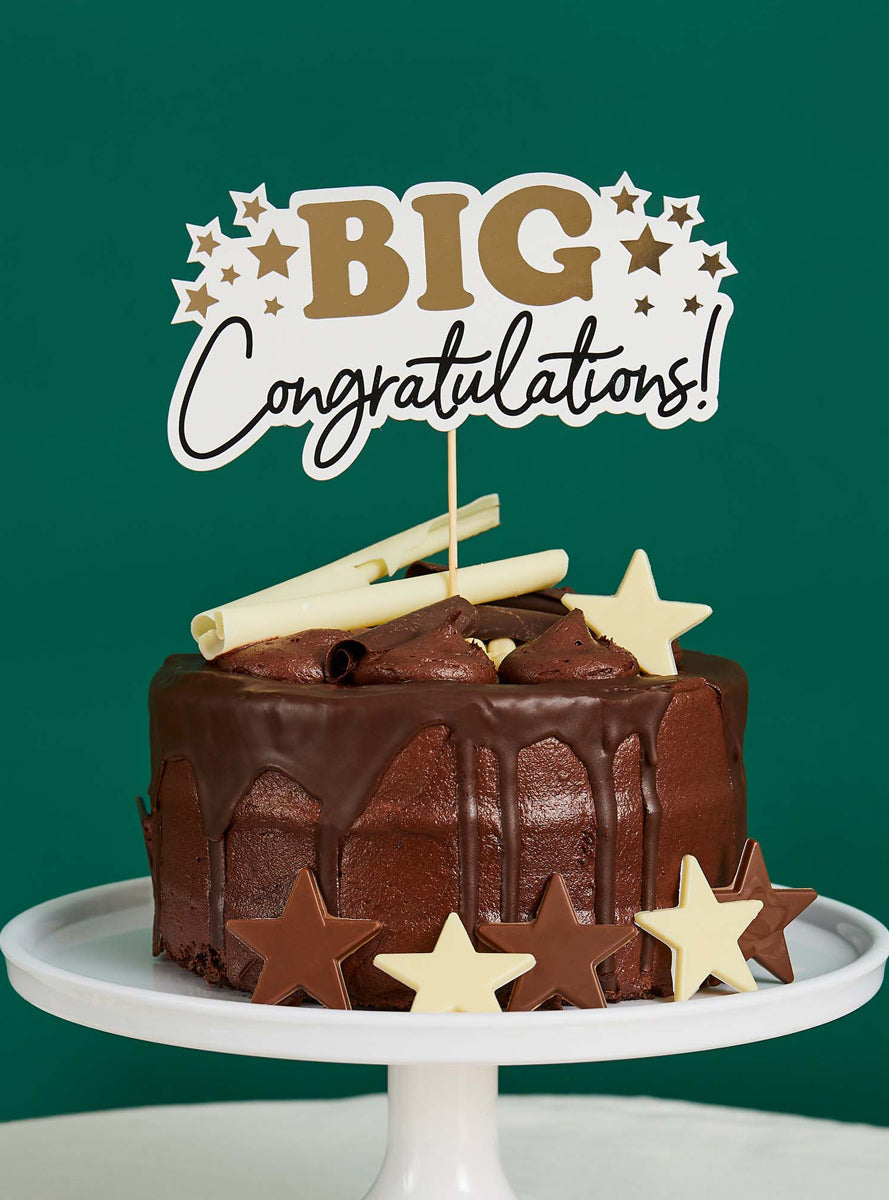 Big Congratulations 18cm Cake Topper — Main Image