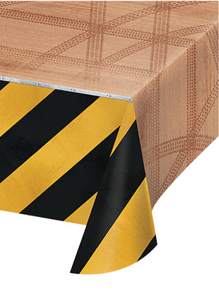Big Dig Construction Party 259cm Plastic Table Cover - Main Image