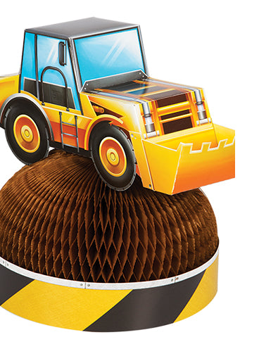 Big Dig Construction Party 28cm Honeycomb Centerpiece Decoration - Main Image
