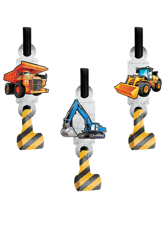 Big Dig Construction Party 8 Pack Party Favour Blowouts - Main Image
