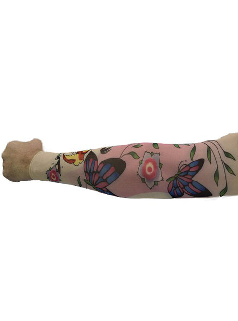 Bird and Rose Adults Single Costume Tattoo Sleeve - Main Image
