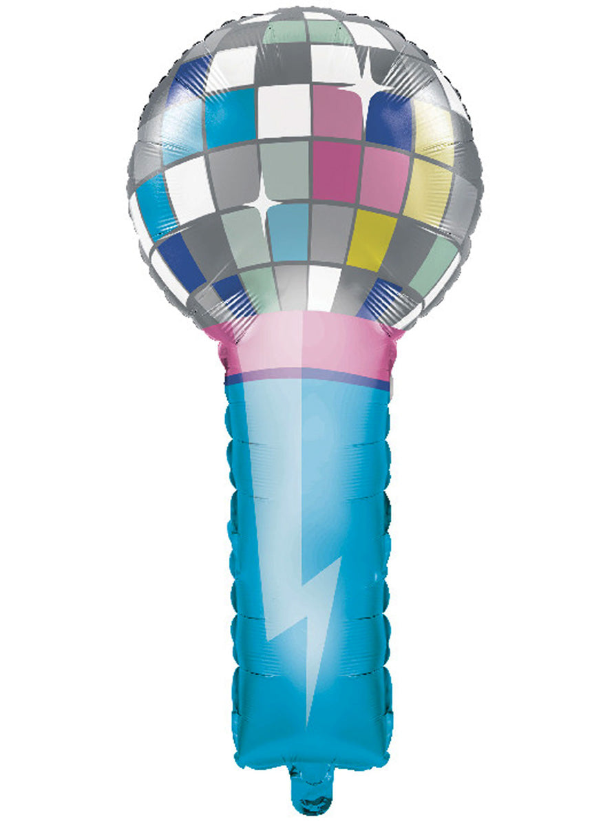 Birthday Beats Disco Party Microphone Shaped 83cm Foil Balloon – Main Image