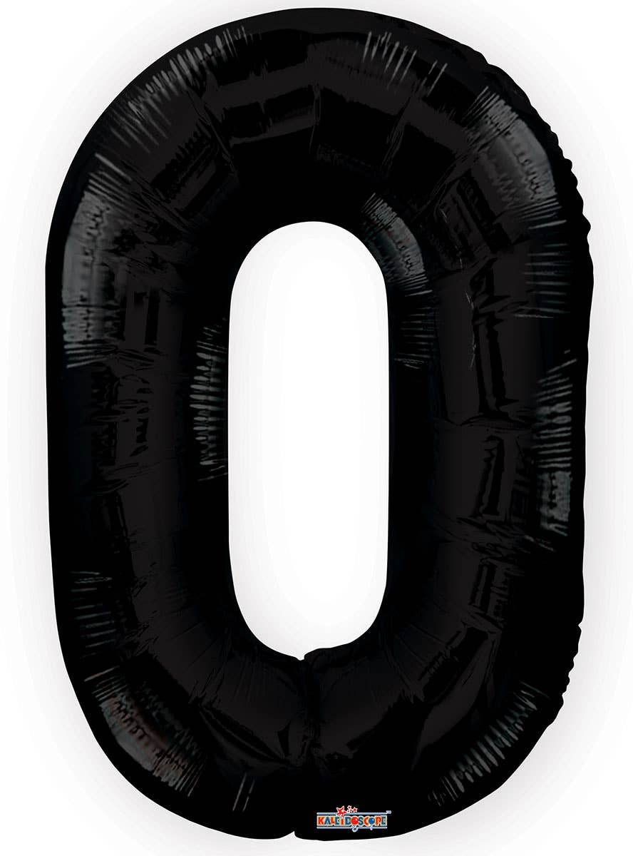 Image of Black 87cm Number 0 Party Balloon