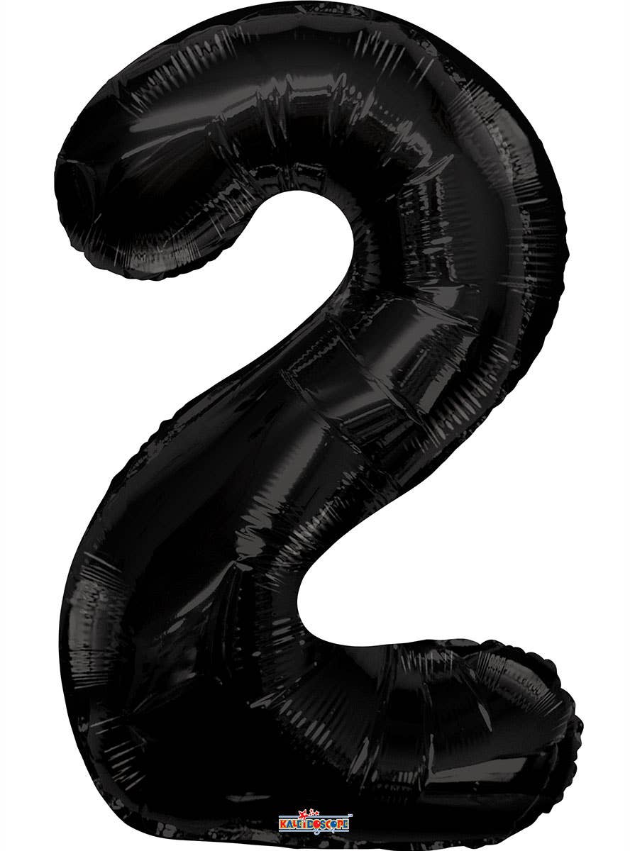 Number 2 Black 87cm Foil Balloon | Party Supplies