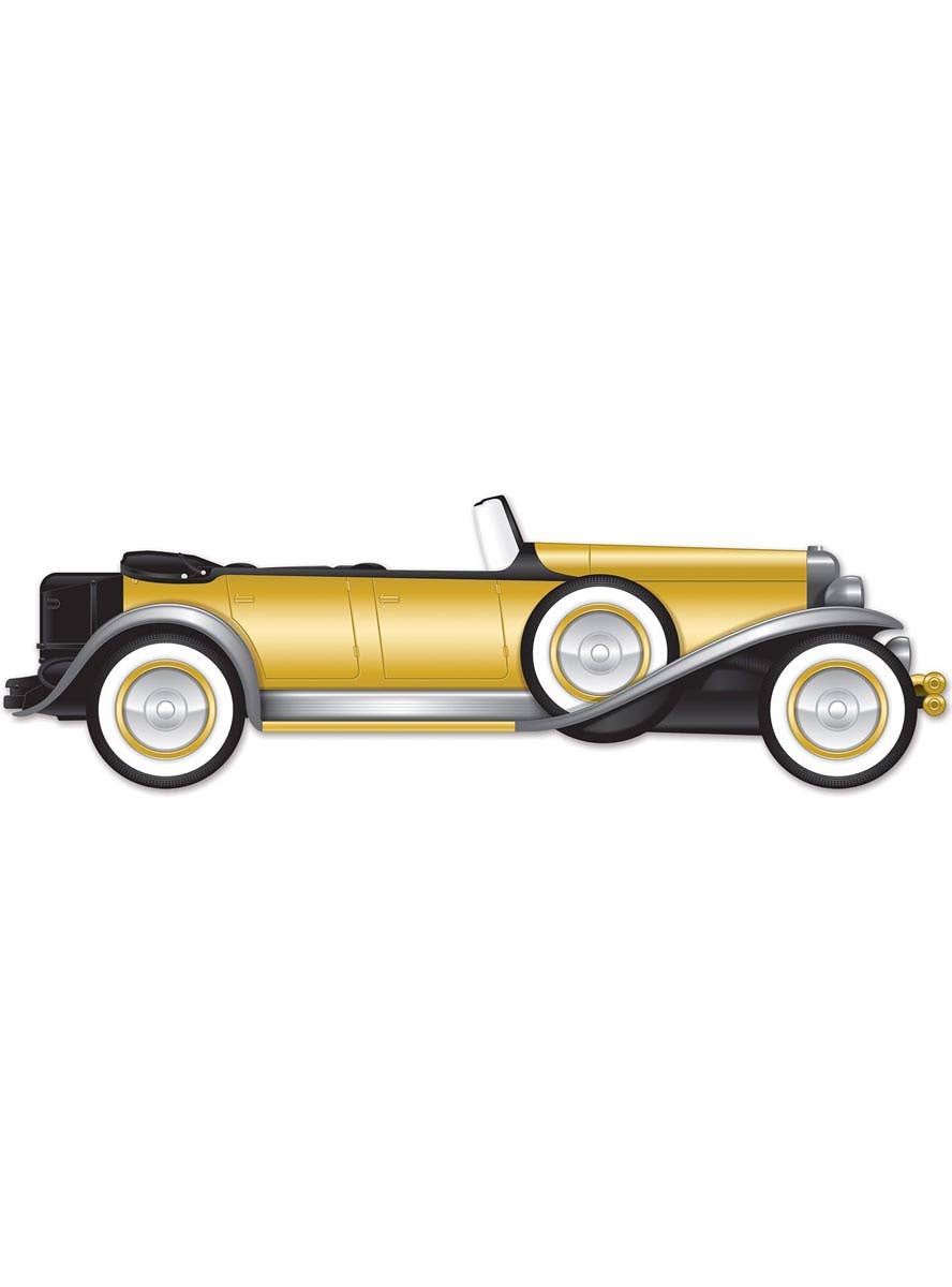 Image of 20s Black and Gold Roadster Cut Out Party Decoration - Main Image