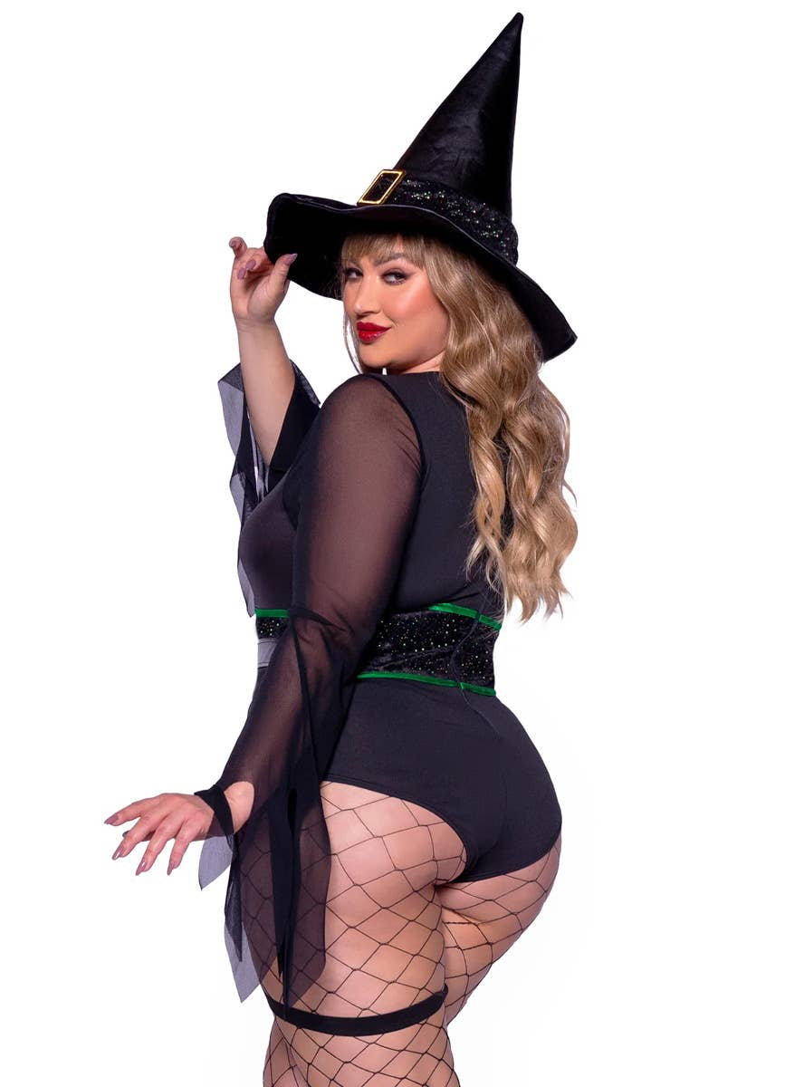 Womens Plus Size Broomstick Babe Witch Costume Womens Plus Size Broomstick Babe Witch Costume