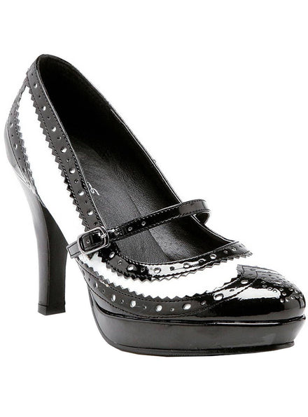 Rockabilly Womens Black and White Costume Shoes