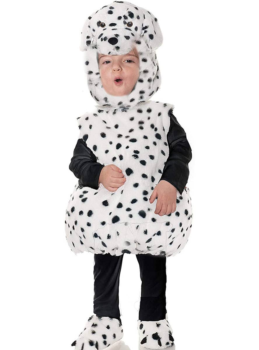 Image of Plush Black and White Infant Dalmatian Costume