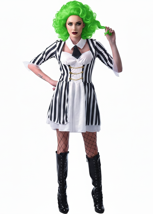 Beetlejuice Inspired Halloween Costume for Women - main image