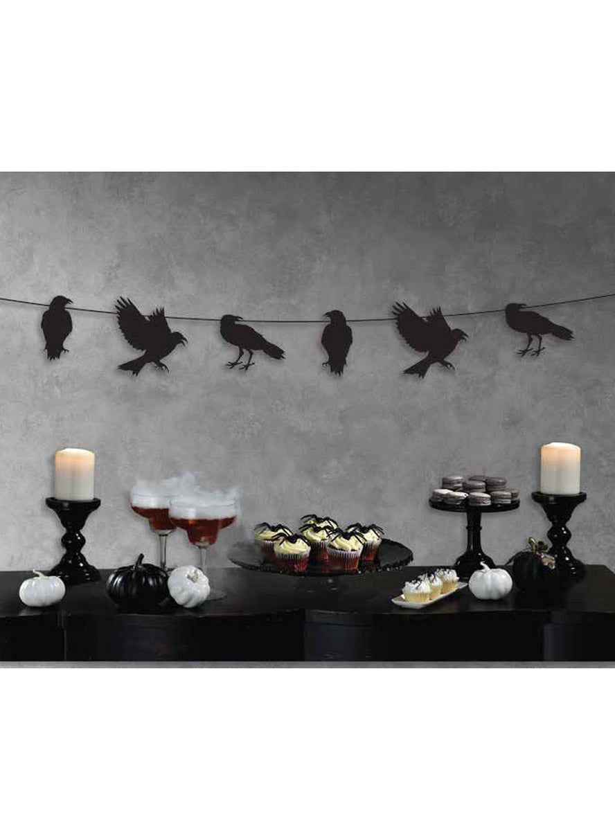 Halloween Black Crow Silhouette Bunting - Main Image