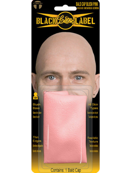 Black Label Blush Pink Latex Bald Cap - Main Image
