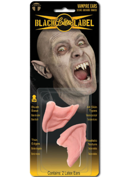 Black Label Latex Vampire Ears Halloween Prosthetic - Main Image