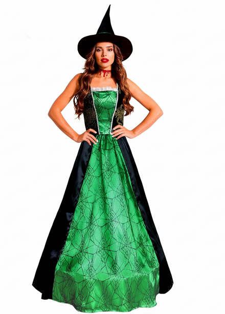 Black Magic Sorceress Plus Size Womens Halloween Witch Costume - Main Image