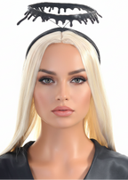 Image of Fallen Angel Black Slime Look Halo Costume Headband - main image