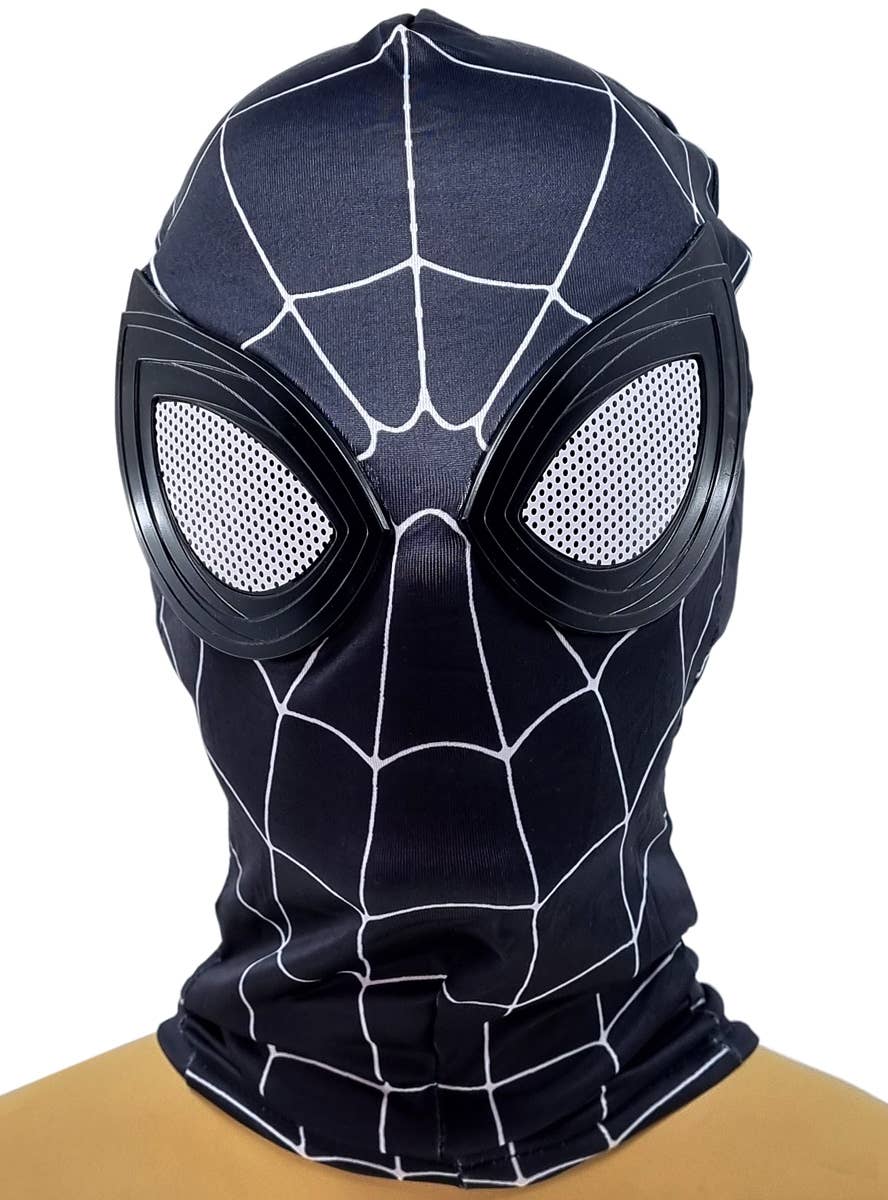 Image of Spider Hero Black Suit Costume Mask